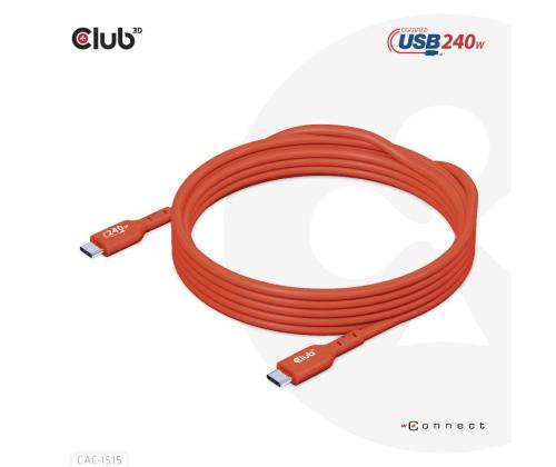 CABLE USB-C TO USB-C 4M/M/M CAC-1515 CLUB3D