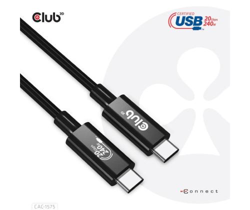 CABLE USB-C TO USB-C 2M/M/M CAC-1575 CLUB3D