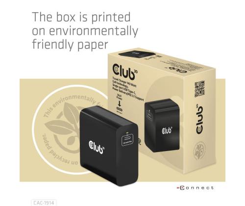 MOBILE TRAVEL CHARGER USB-C/140W GAN CAC-1914EU CLUB3D