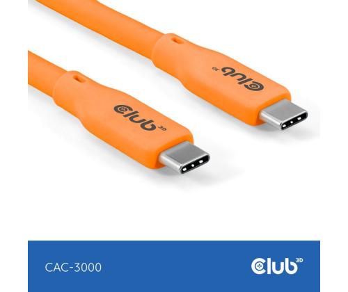CABLE USB-C TO USB-C 2M/M/M ORANGE CAC-3000 CLUB3D