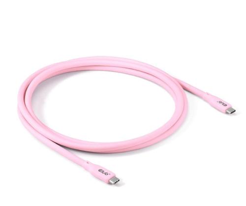 CABLE USB-C TO USB-C 2M/M/M PINK CAC-3002 CLUB3D