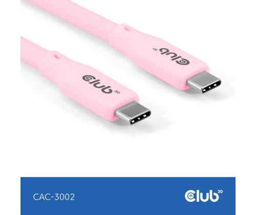 CABLE USB-C TO USB-C 2M/M/M PINK CAC-3002 CLUB3D