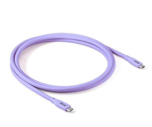 CABLE USB-C TO USB-C 2M/M/M PURPLE CAC-3004 CLUB3D
