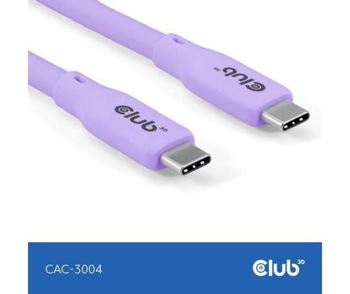 CABLE USB-C TO USB-C 2M/M/M PURPLE CAC-3004 CLUB3D