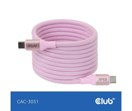 CABLE USB-C TO USB-C 2M/MAGNETIC PINK CAC-3031 CLUB3D