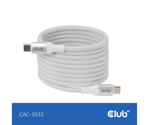 CABLE USB-C TO USB-C 2M/MAGNETIC WHITE CAC-3032 CLUB3D