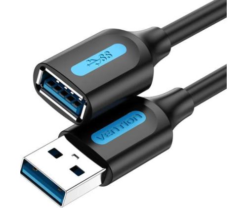 CABLE USB3.0 MALE TO FEMALE/2M BLACK CBHBH VENTION
