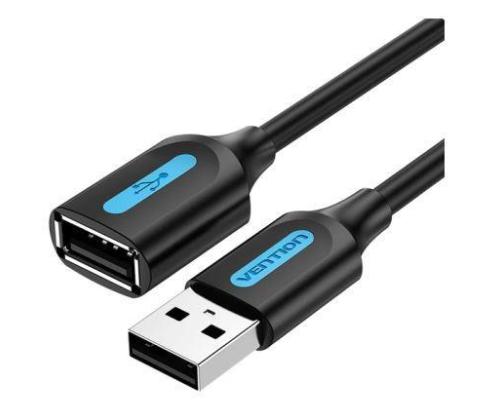 CABLE USB2.0 MALE TO FEMALE/5M BLACK CBIBJ VENTION
