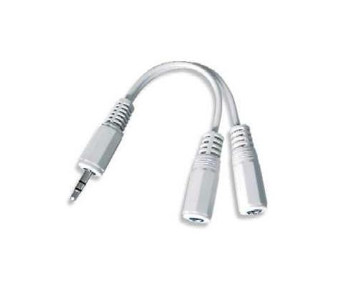 CABLE AUDIO SPLITTER 3.5MM/10CM WHT CCA-415-0.1M GEMBIRD