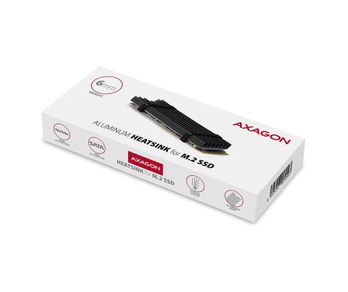 SSD ACC COOLER M.2 2280/6MM CLR-M2L6 AXAGON