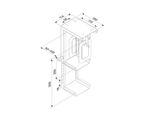 PC ACC DESK MOUNT 10KG/CPU-D075BLACK NEOMOUNTS