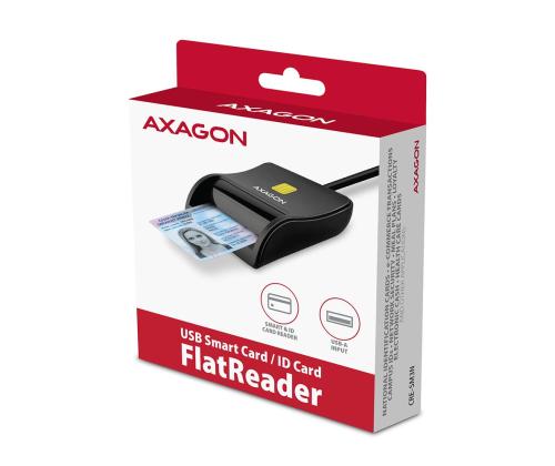 CARD READER FLAT SMARTCARD/USB2.0 1.3M CRE-SM3N AXAGON