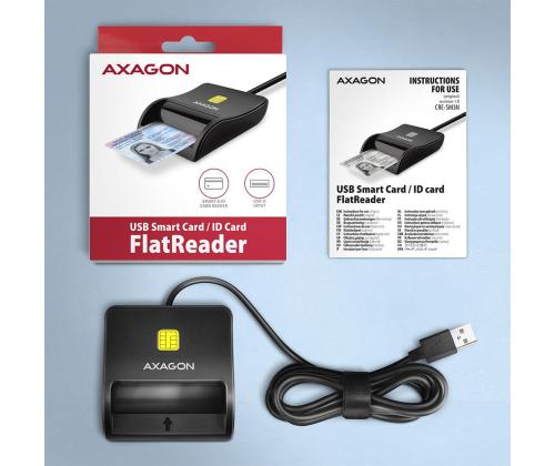 CARD READER FLAT SMARTCARD/USB2.0 1.3M CRE-SM3N AXAGON