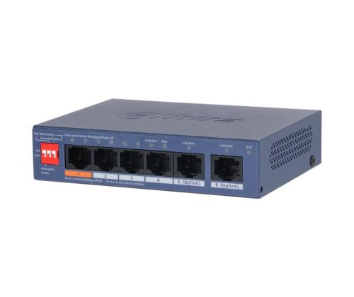 Switch DAHUA DH-CS4006-4ET2GT-60 Type L2 PoE ports 4 CS4006-4ET2GT-60