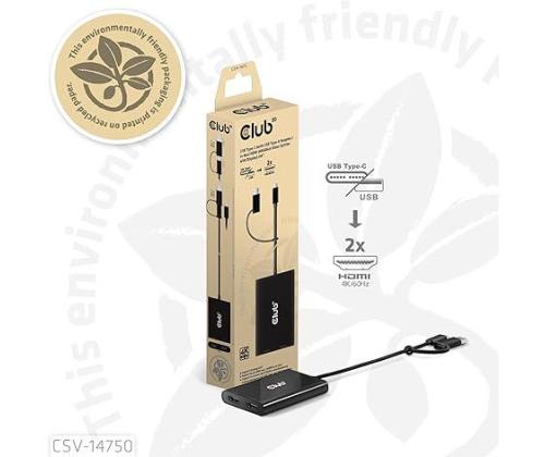 I/O ADAPTER USB-C TO HDMI/DUAL CSV-1475 CLUB3D