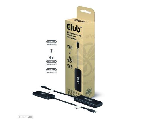 I/O HUB USB-C 4PORT/CSV-1548 CLUB3D