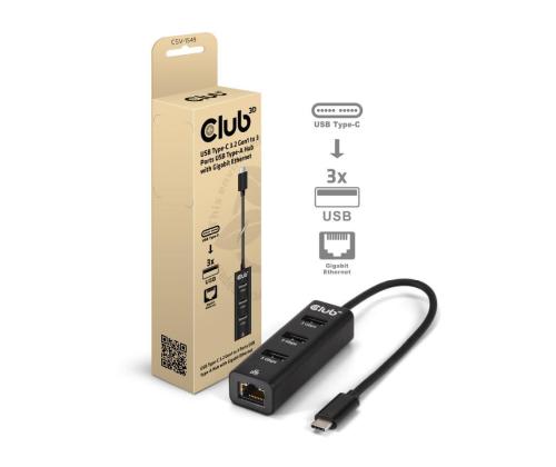 I/O HUB USB-C 3PORT/CSV-1549 CLUB3D