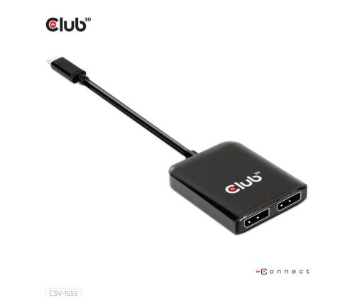 I/O HUB USB-C TO DP DUAL/CSV-1555 CLUB3D
