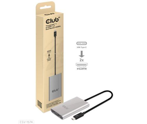 I/O ADAPTER THUNDERBOLT / HDMI/DUAL CSV-1574 CLUB3D