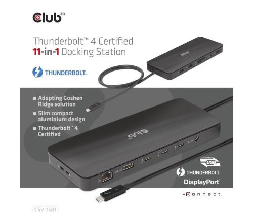 NB ACC DOCKING STATION 11IN1/THUNDERBOLT CSV-1581 CLUB3D