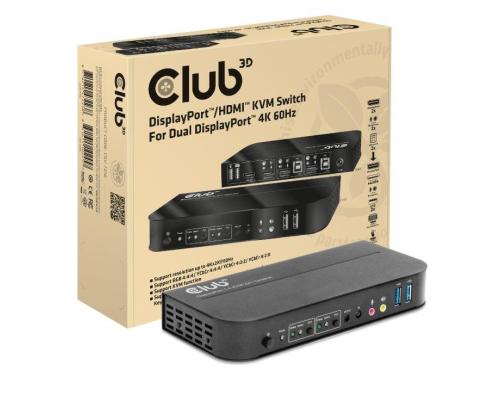 VIDEO SWITCH KVM DP/HDMI/CSV-7210 CLUB3D