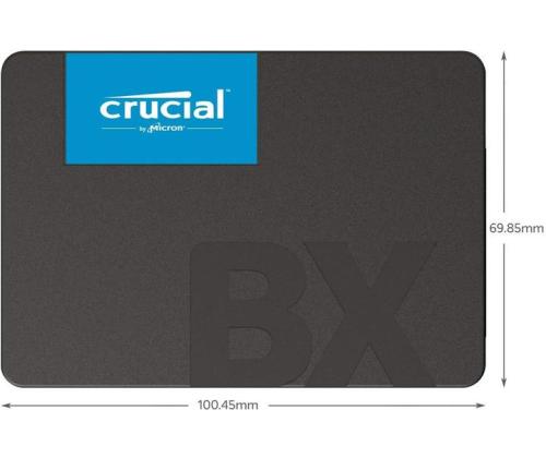 SSD CRUCIAL BX500 2TB SATA 3.0 Write speed 500 MBytes/sec Read speed 540 MBytes/sec 2,5" TBW 720...