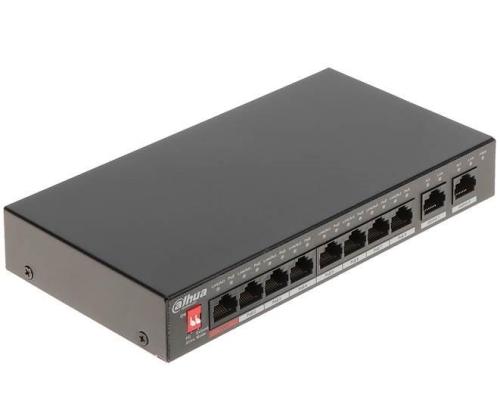 Switch DAHUA PFS3010-8ET-96-V2 Desktop/pedestal PoE ports 8 96 Watts DH-PFS3010-8ET-96-V2