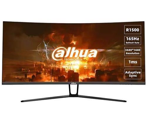 LCD Monitor DAHUA DHI-LM34-E330C 34" Gaming/Curved/21 : 9 Panel VA 3440x1440 21:9 165Hz 1 ms Tilt...