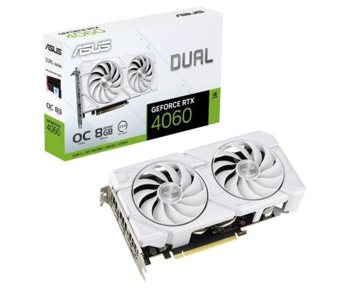 VGA PCIE16 RTX4060 8GB GDDR6/RTX4060-O8G-EVO-WHITE ASUS