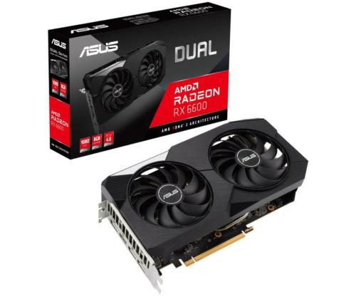 Graphics Card ASUS AMD Radeon RX 6600 8 GB GDDR6 128 bit PCIE 4.0 16x GPU 2044 MHz Two and Half...