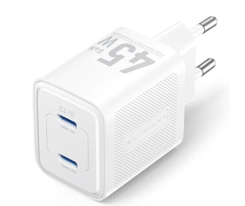 MOBILE CHARGER WALL 45W USB-C/2P WHITE FEFW0-EU VENTION