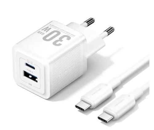 MOBILE CHARGER WALL 30W USB/2P WHITE FEQW0-EU VENTION
