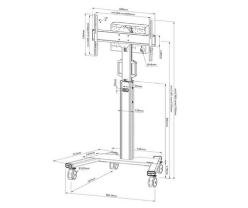 MONITOR ACC FLOOR STAND 37-75"/FL50S-825BL1 NEOMOUNTS
