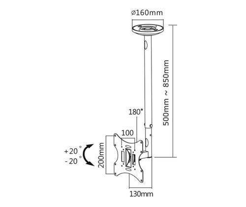 TV SET ACC CEILING MOUNT 10-40/FPMA-C060BLACK NEOMOUNTS