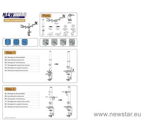 TV SET ACC DESK MOUNT 10-24"/FPMA-D1330DSILVER NEOMOUNTS