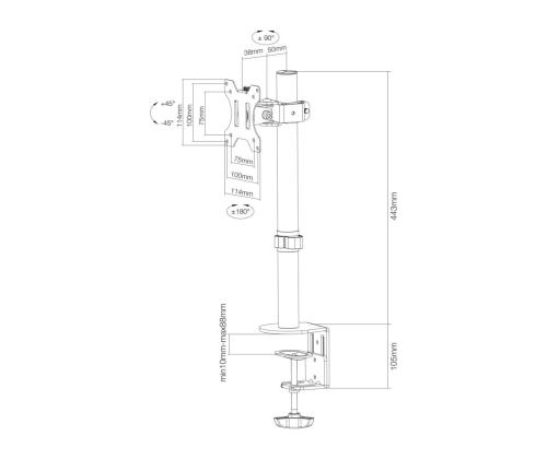 MONITOR ACC DESK MOUNT 10-32"/FPMA-D510BLACK NEOMOUNTS