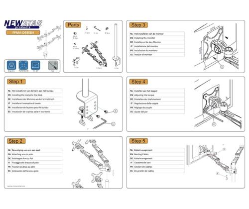 TV SET ACC DESK MOUNT SILVER/10-26" FPMA-D935D4 NEOMOUNTS