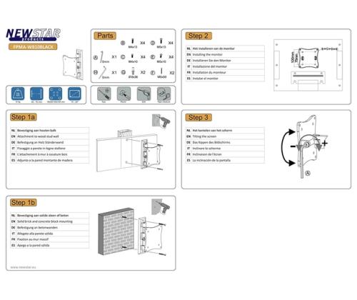 TV SET ACC WALL MOUNT 10-24"/FPMA-W810BLACK NEOMOUNTS