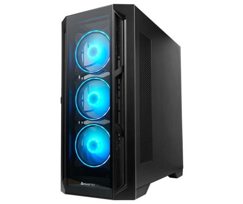 Case CHIEFTEC APEX ARGB MidiTower Not included ATX MicroATX MiniITX Colour Black GA-01B-TG-OP