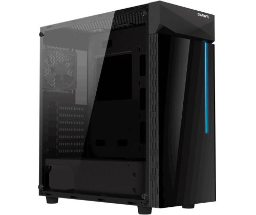 Case GIGABYTE C200 GLASS MidiTower Not included ATX MicroATX MiniITX Colour Black GB-C200G