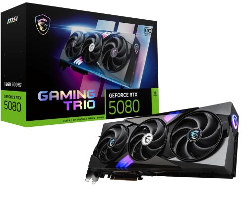 Graphics Card MSI NVIDIA GeForce RTX 5080 16 GB GDDR7 256 bit PCIE 5.0 16x Dual Slot Fansink...