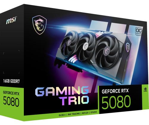 Graphics Card MSI NVIDIA GeForce RTX 5080 16 GB GDDR7 256 bit PCIE 5.0 16x Dual Slot Fansink...