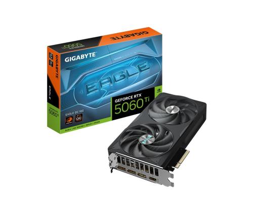 Graphics Card GIGABYTE NVIDIA GeForce RTX 5060 Ti 16 GB GDDR7 128 bit PCIE 5.0 16x GPU 2617 MHz...
