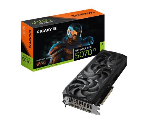 Graphics Card GIGABYTE NVIDIA GeForce RTX 5070 Ti 16 GB GDDR7 256 bit PCIE 5.0 16x Triple slot...