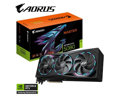 Graphics Card GIGABYTE NVIDIA GeForce RTX 5080 16 GB GDDR7 256 bit PCIE 5.0 16x GPU 2617 MHz Dual...