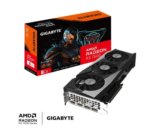 Graphics Card GIGABYTE AMD Radeon RX 7600 8 GB GDDR6 128 bit PCIE 4.0 16x 2xHDMI 2xDisplayPort GV...