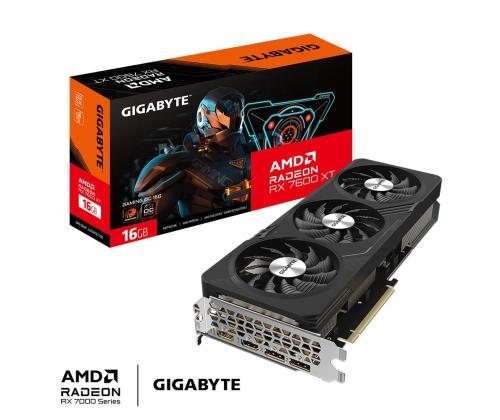 Graphics Card GIGABYTE AMD Radeon RX 7600 XT 16 GB GDDR6 PCIE 4.0 16x Triple slot Fansink 2xHDMI...