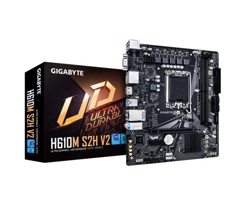 Mainboard GIGABYTE Intel H610 LGA1700 Micro-ATX Memory DDR5 Memory slots 2 1xPCI-Express 3.0 1x...