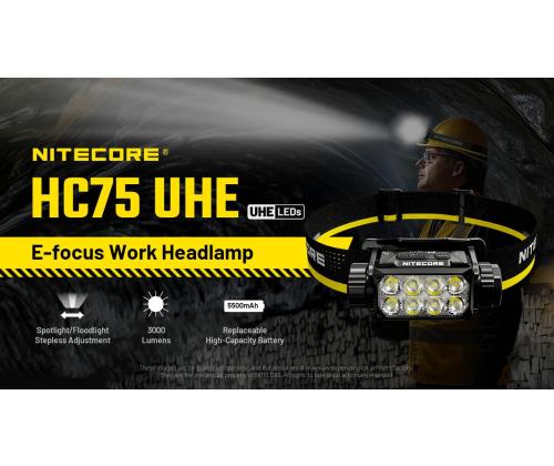 HEADLAMP H SERIES 3000 LUMENS/HC75 UHE NITECORE