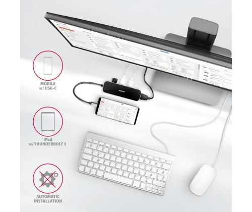 I/O HUB USB-C 6IN1/0.2M HMC-6H4A AXAGON